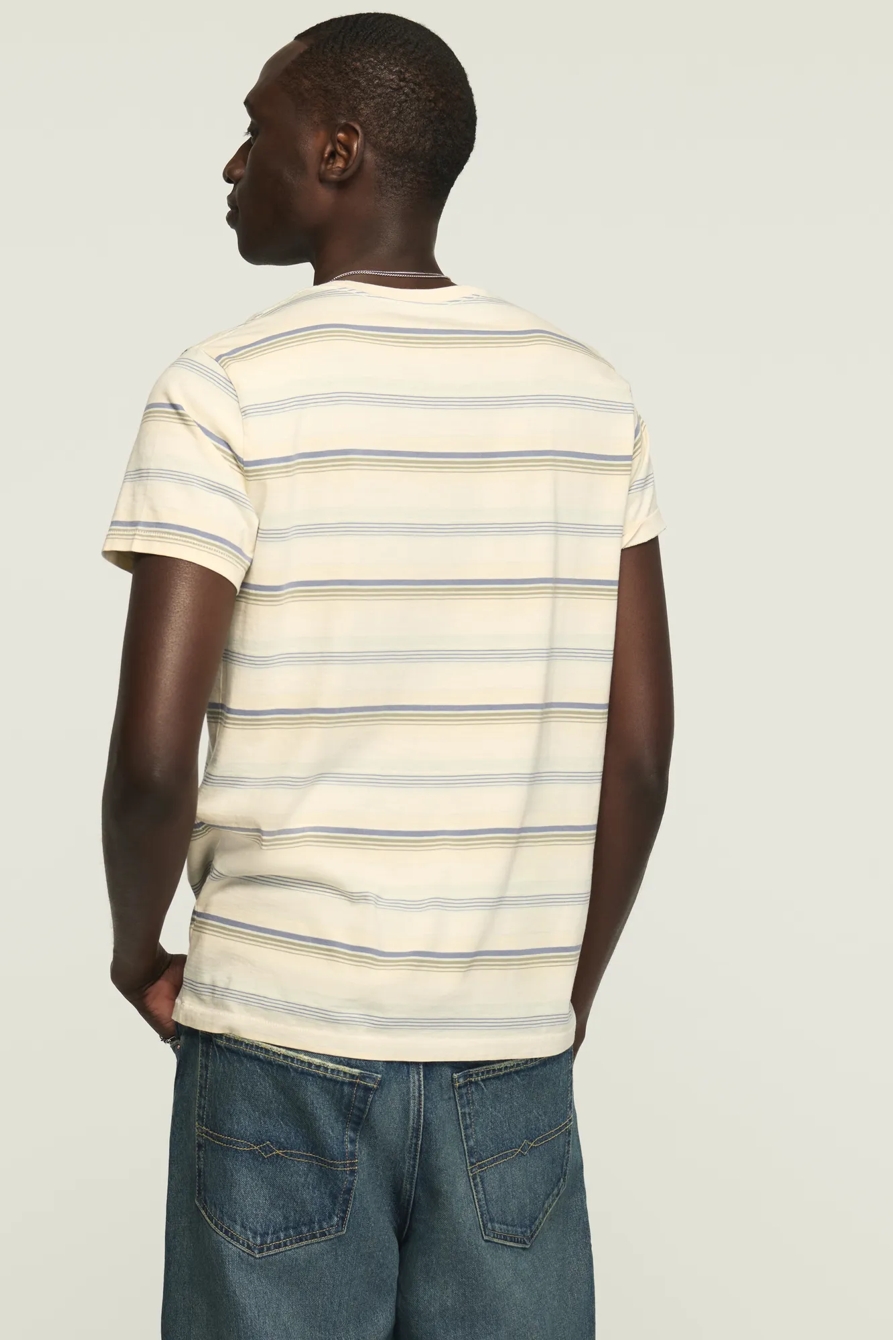 STRIPED SHORT SLEEVE SUPIMA CREW NECK TEE, image 3