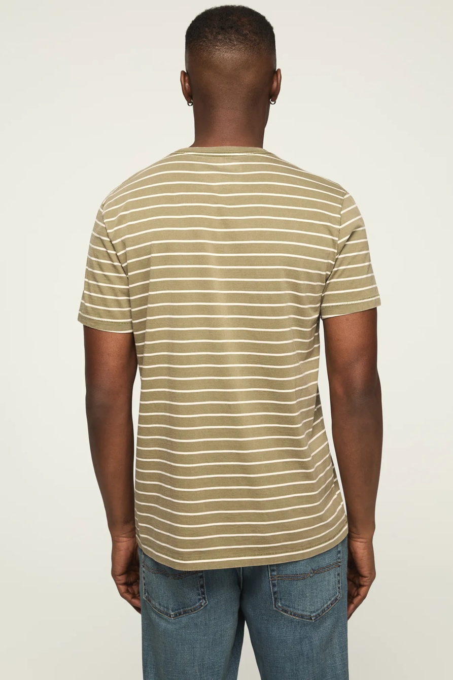 STRIPED SHORT SLEEVE SUPIMA CREW NECK TEE, image 3