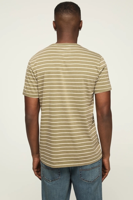 STRIPED SHORT SLEEVE SUPIMA CREW NECK TEE, image 3