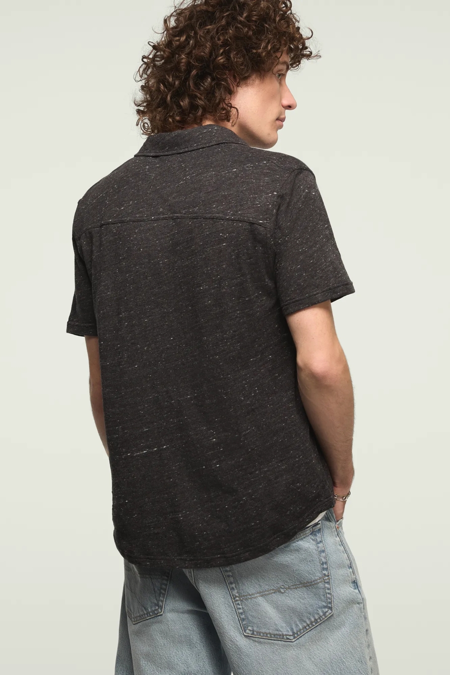 LINEN KNIT BUTTON UP SHIRT, image 3