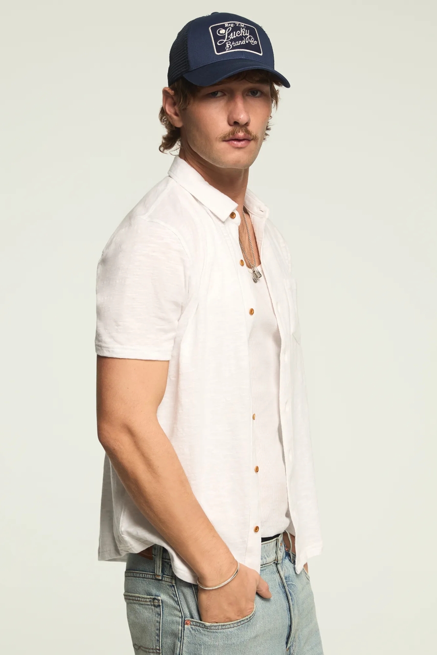LINEN KNIT BUTTON UP SHIRT, image 5