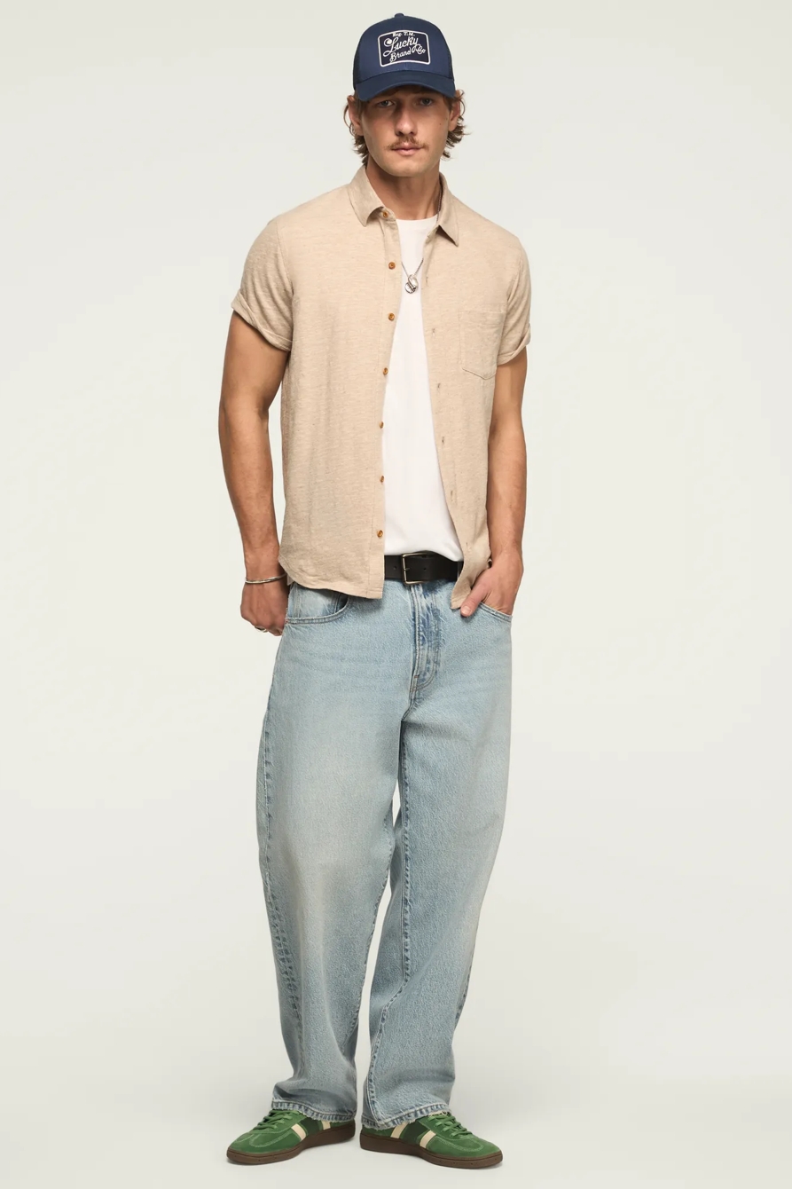 LINEN KNIT BUTTON UP SHIRT, image 5
