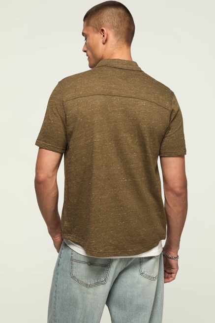 LINEN KNIT BUTTON UP SHIRT, image 3