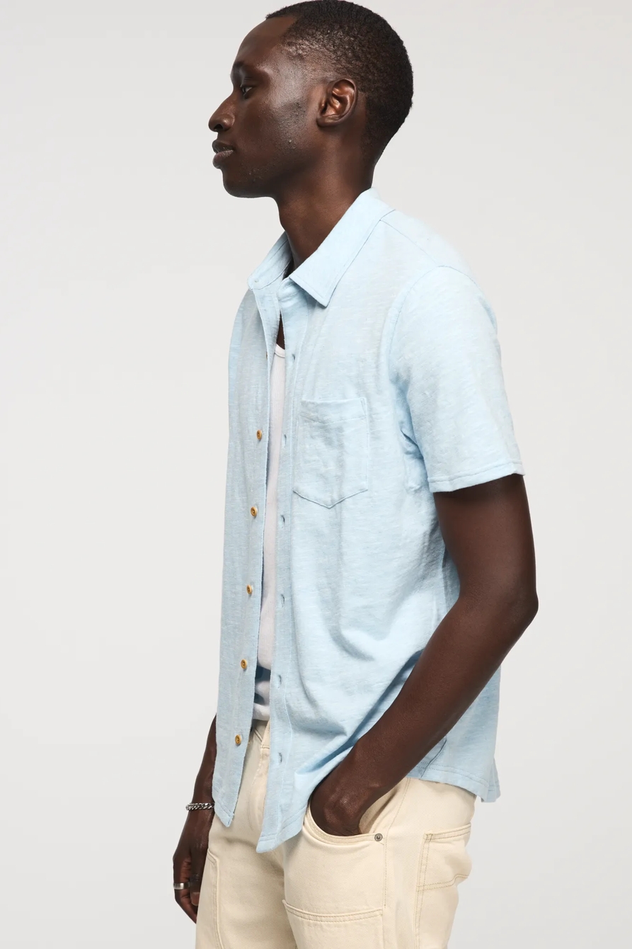 LINEN KNIT BUTTON UP SHIRT, image 4