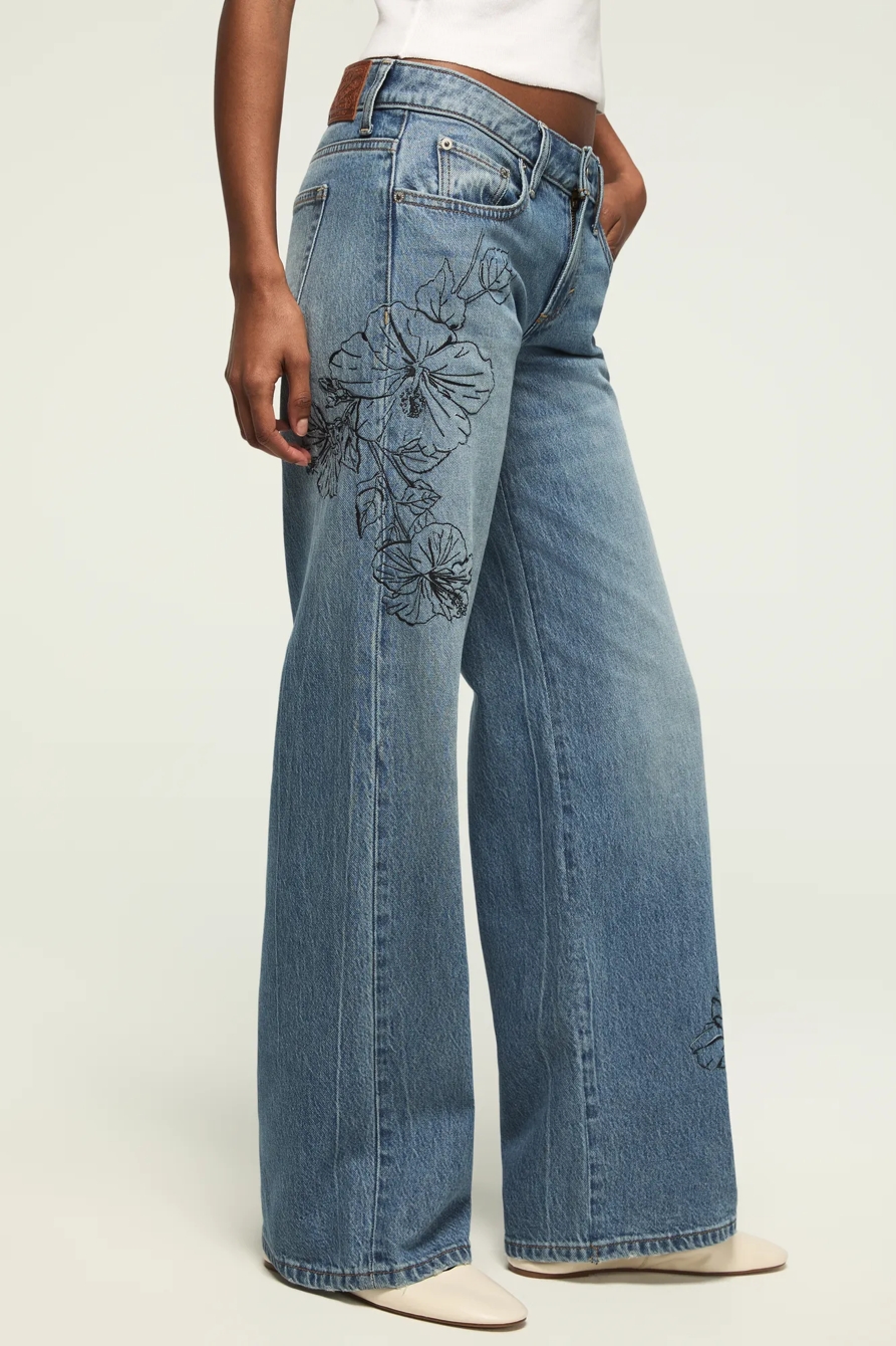 EMBROIDERED BAGGY WIDE LEG, image 2