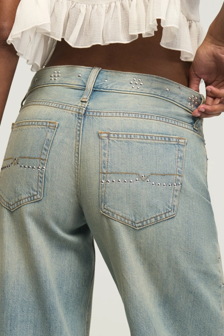 EMBELLISHED SUPER LOW RISE ULTRA WIDE, image 1