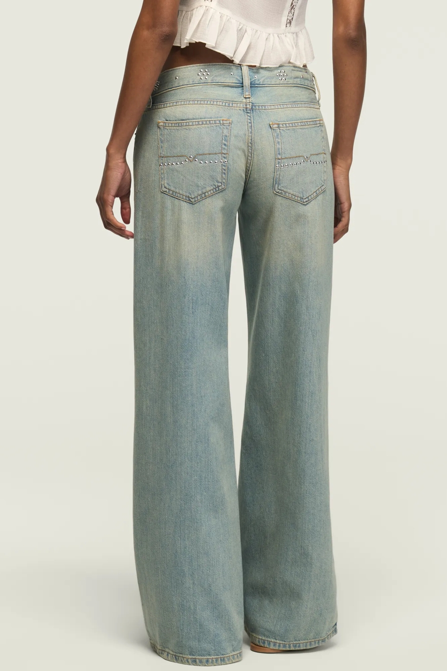 EMBELLISHED SUPER LOW RISE ULTRA WIDE, image 6