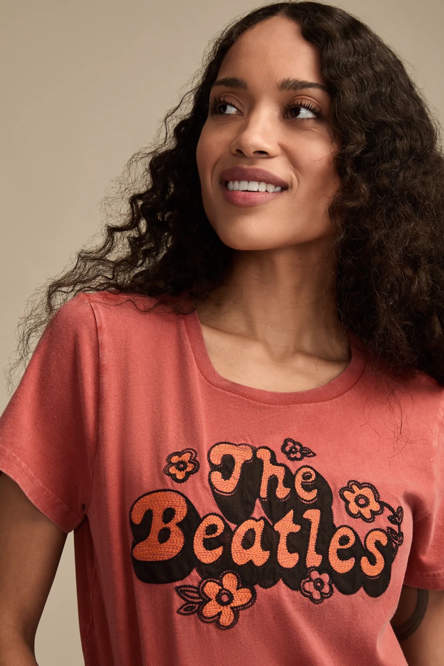 THE BEATLES FLORAL LOGO CLASSIC CREW, image 2