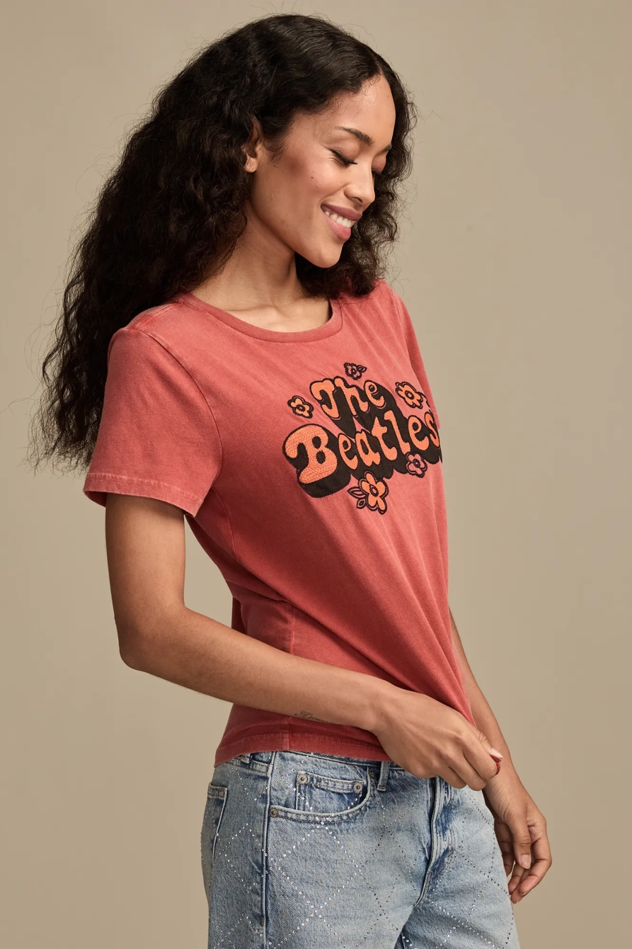 THE BEATLES FLORAL LOGO CLASSIC CREW, image 4