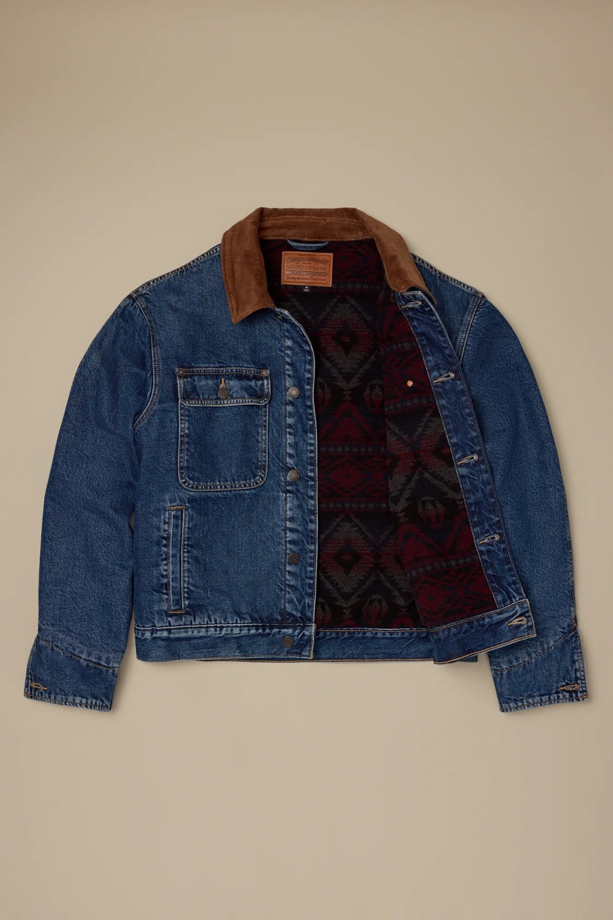 CORDUROY COLLAR DENIM JACKET, image 6