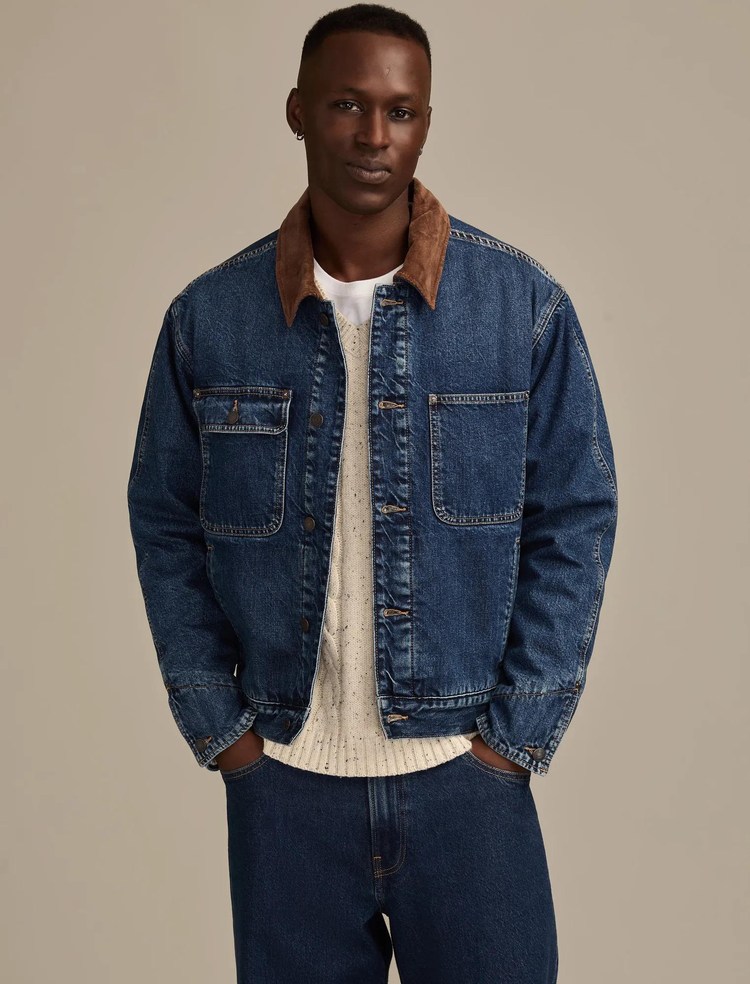 Patchwork Denim Lサイズ Jacket Corduroy
