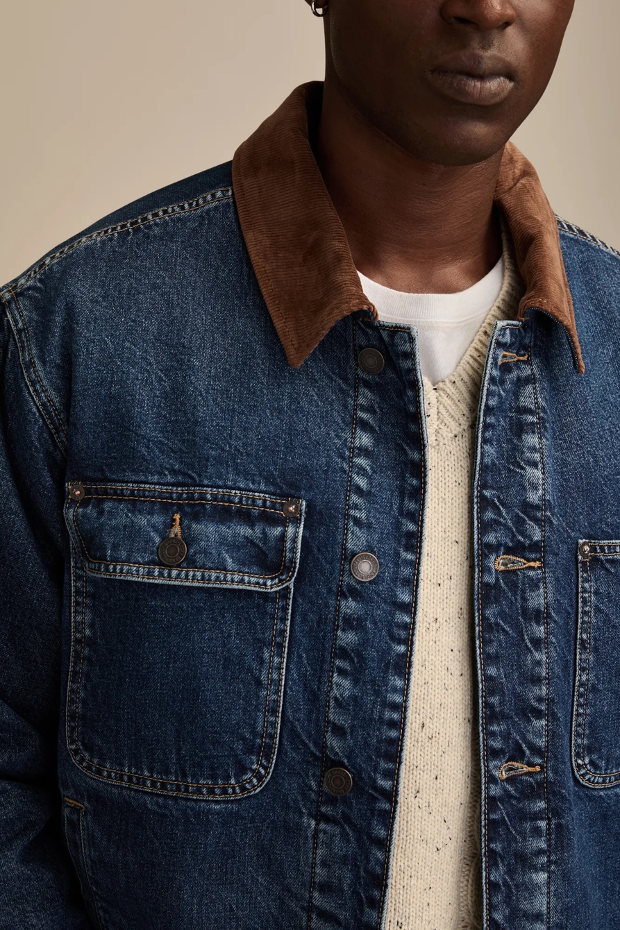 CORDUROY COLLAR DENIM JACKET, image 2