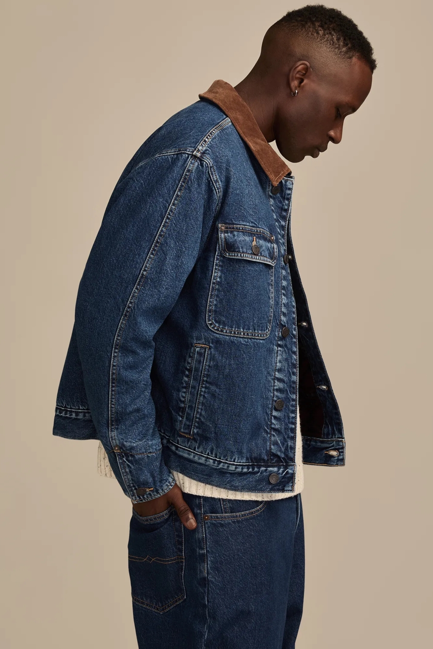 CORDUROY COLLAR DENIM JACKET, image 3