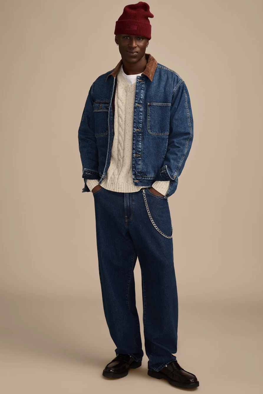 CORDUROY COLLAR DENIM JACKET, image 4