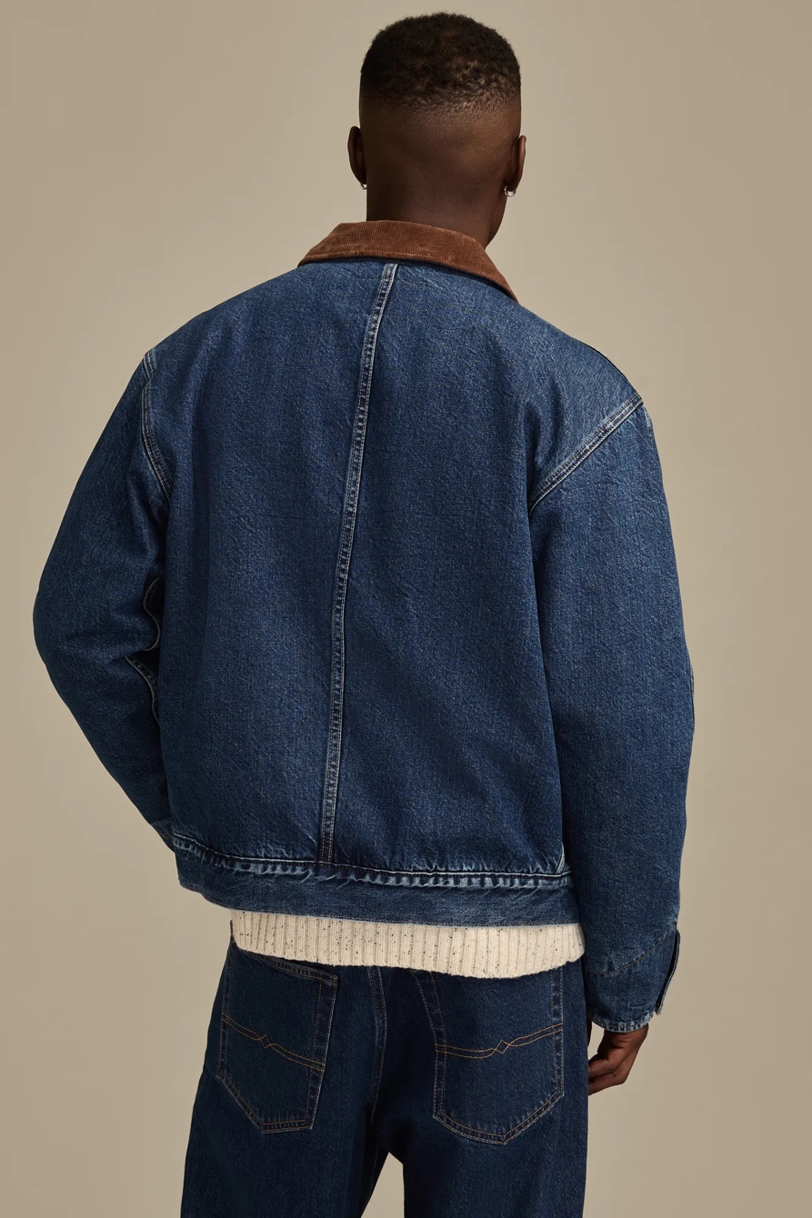 SUEDE COLLAR DENIM JACKET, image 5