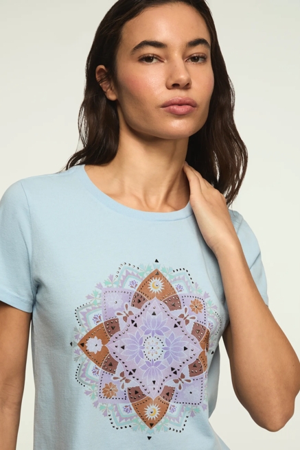 EMBELLISHED LOTUS MOTIF CLASSIC CREW, image 1
