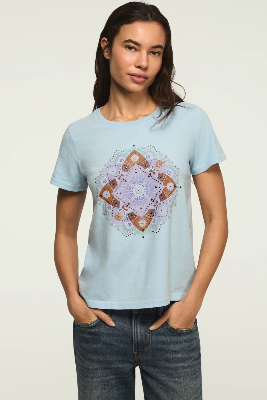 EMBELLISHED LOTUS MOTIF CLASSIC CREW, image 2
