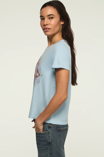 EMBELLISHED LOTUS MOTIF CLASSIC CREW, image 4