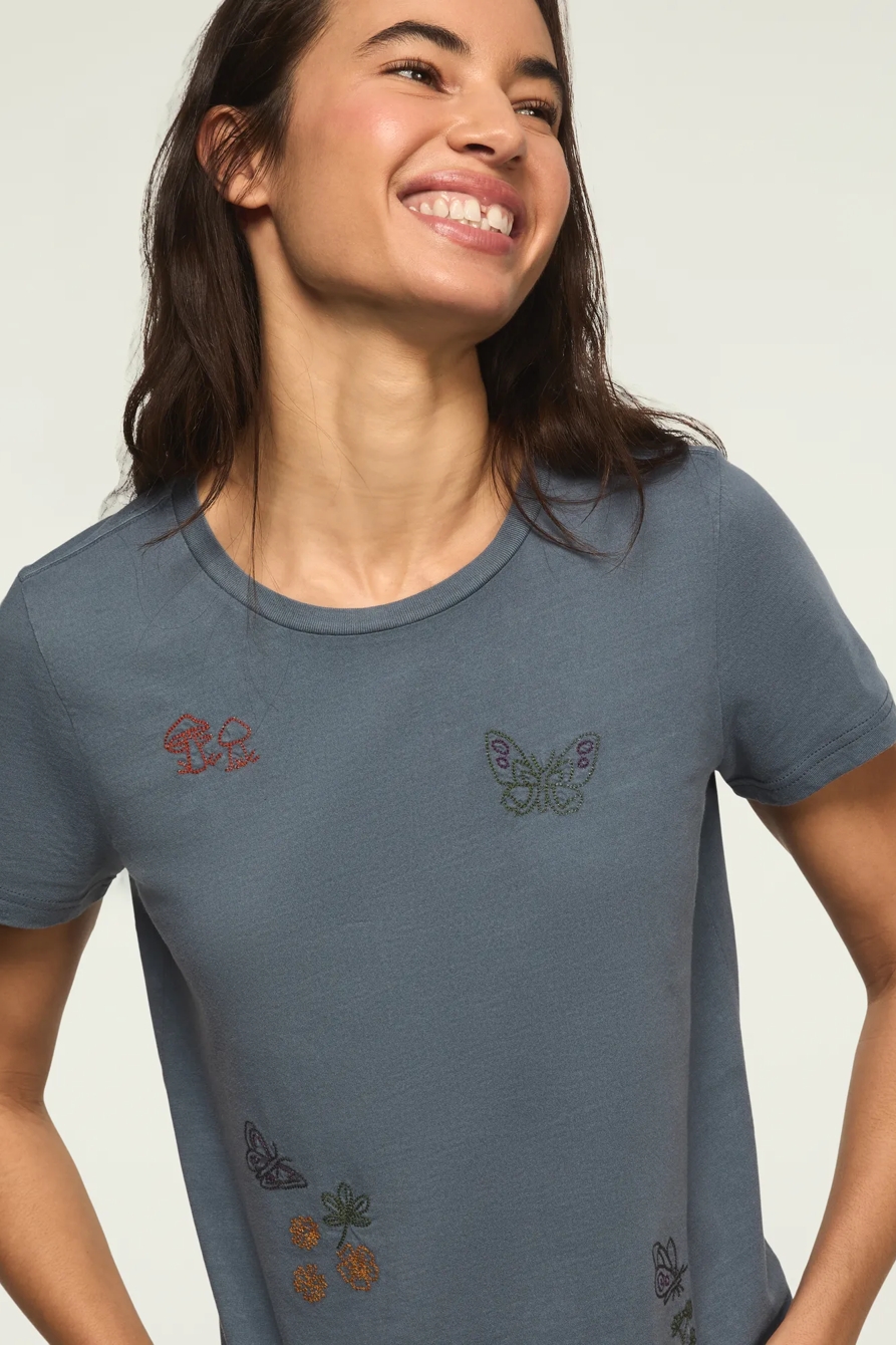 FLORAL BUTTERFLY ALL OVER CLASSIC CREW, image 2