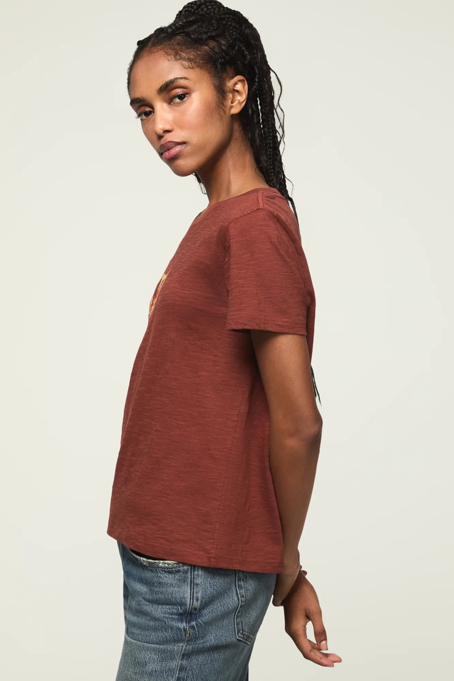 FLORAL STEER SKULL CLASSIC CREW, image 4