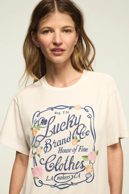 LUCKY BRAND FLORAL FRAME CLASSIC CREW, image 2