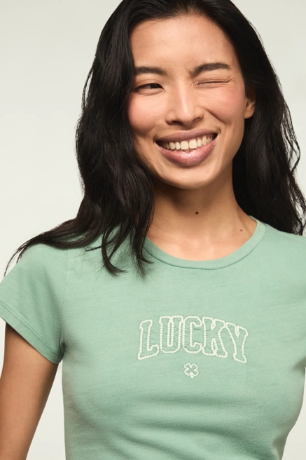 LUCKY MINI CLOVER BABY TEE, image 1
