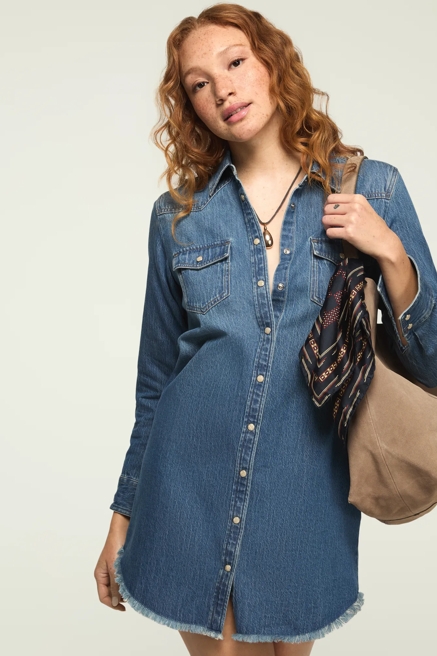 DENIM SHIRT DRESS, image 2