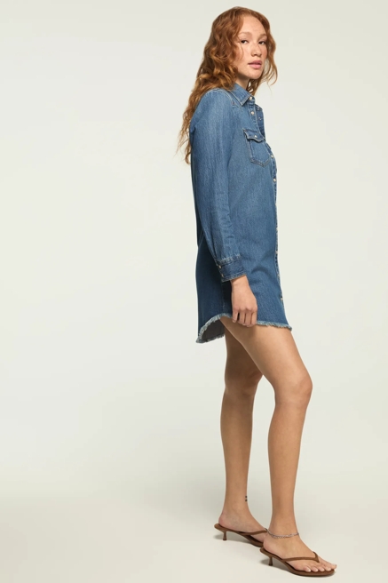 DENIM SHIRT DRESS, image 4