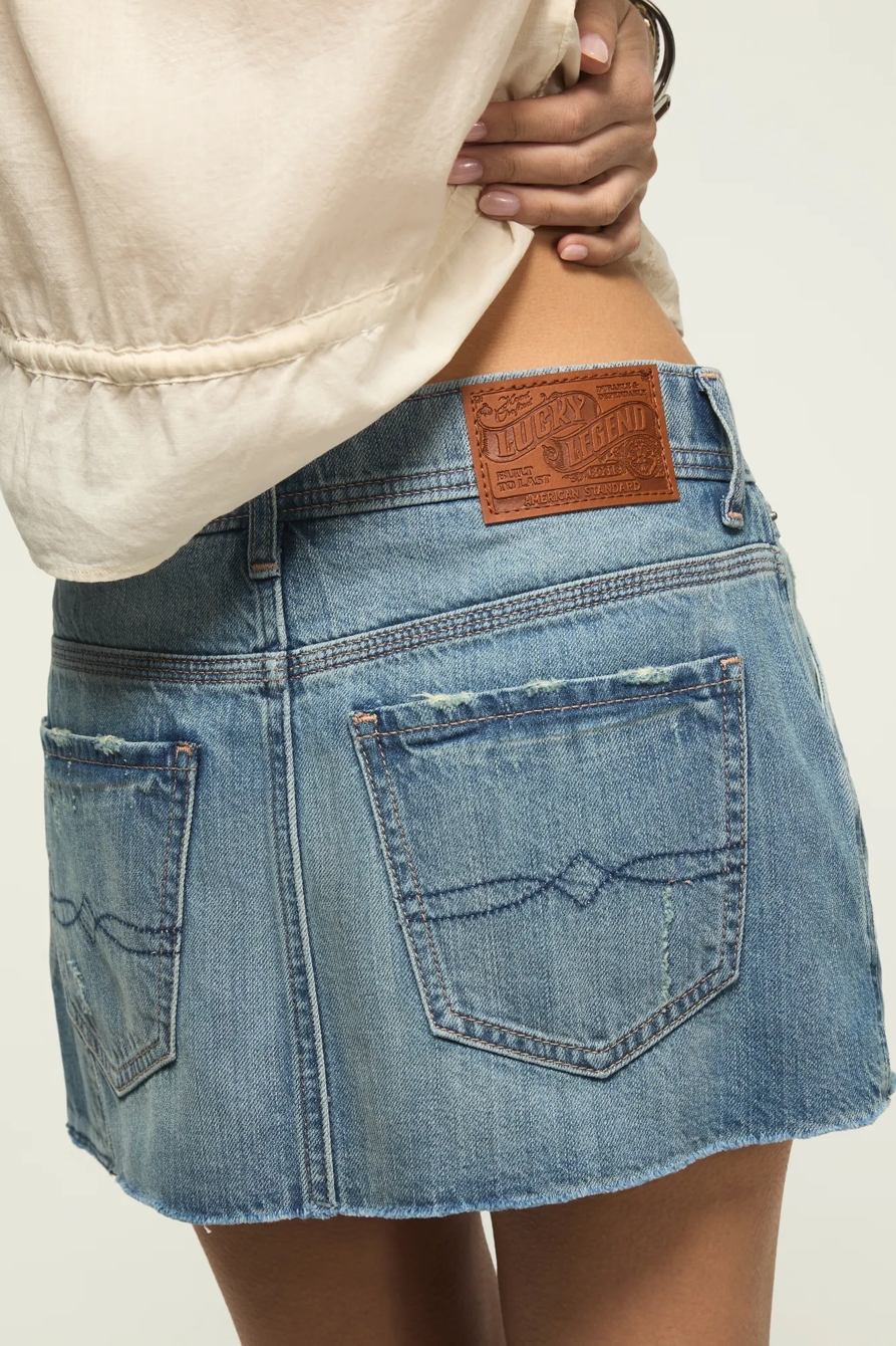 LUCKY LEGEND DENIM MINI SKIRT, image 4