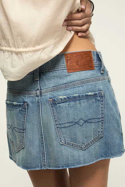 LUCKY LEGEND DENIM MINI SKIRT, image 4