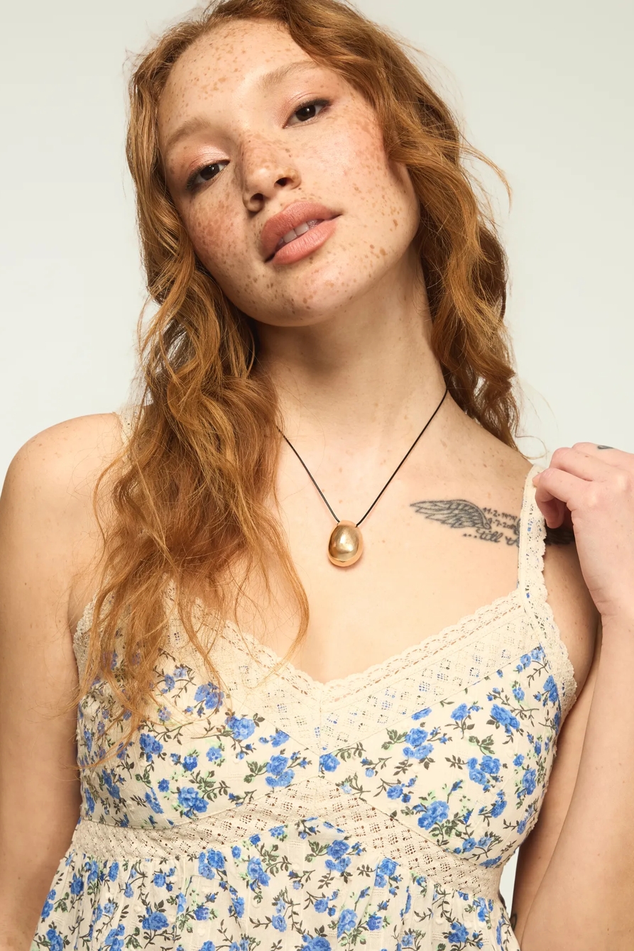 PRINTED LACE TRIMMED TANK, image 2