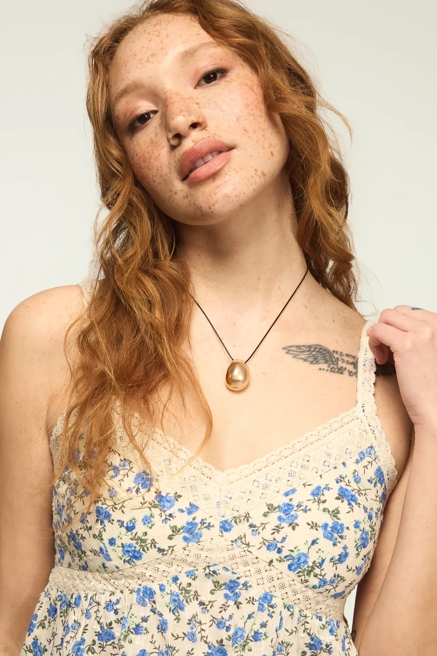 PRINTED LACE TRIMMED TANK, image 2