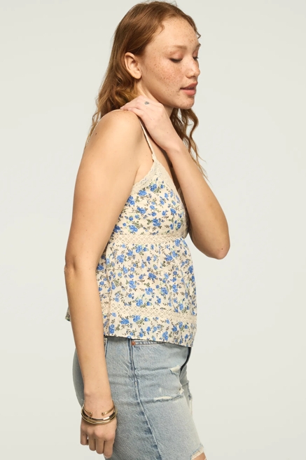 PRINTED LACE TRIMMED TANK, image 4