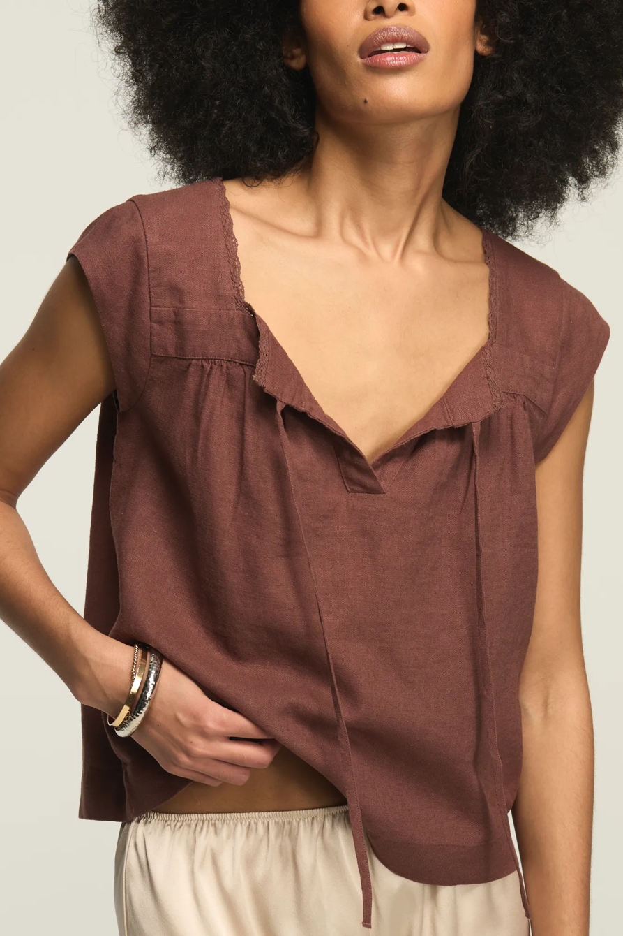SQUARE NECK NOTCH BLOUSE, image 2