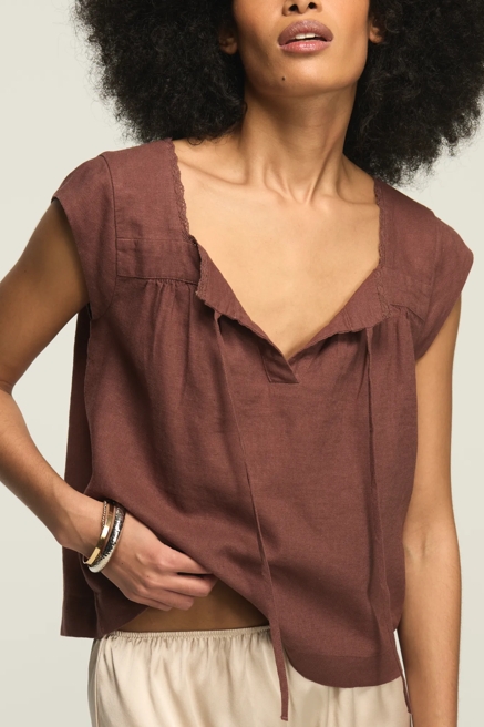 SQUARE NECK NOTCH BLOUSE, image 2