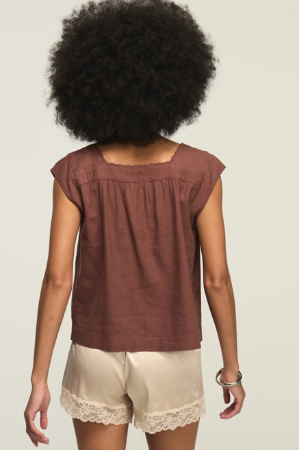SQUARE NECK NOTCH BLOUSE, image 3