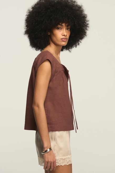 SQUARE NECK NOTCH BLOUSE, image 4