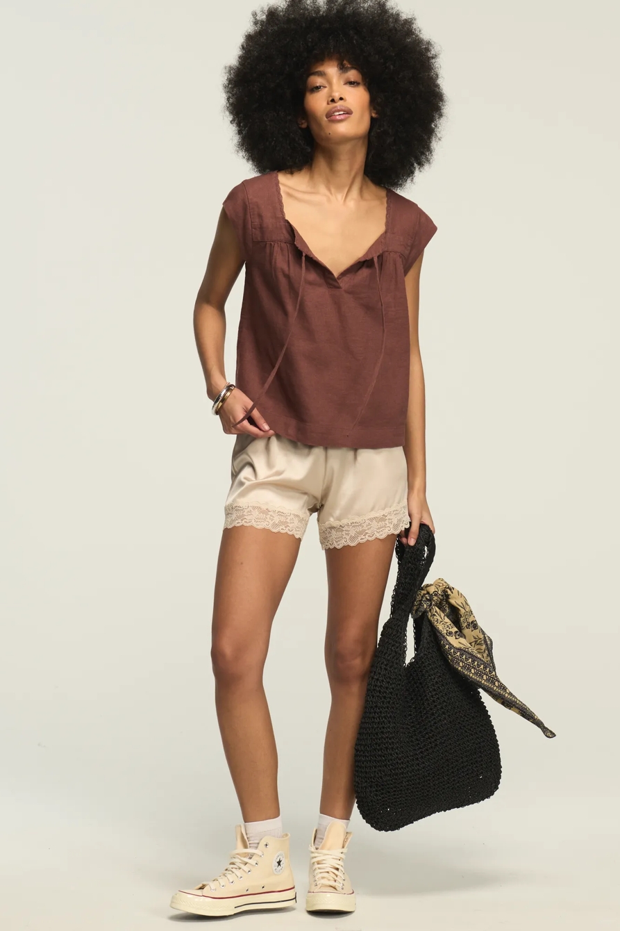 SQUARE NECK NOTCH BLOUSE, image 5