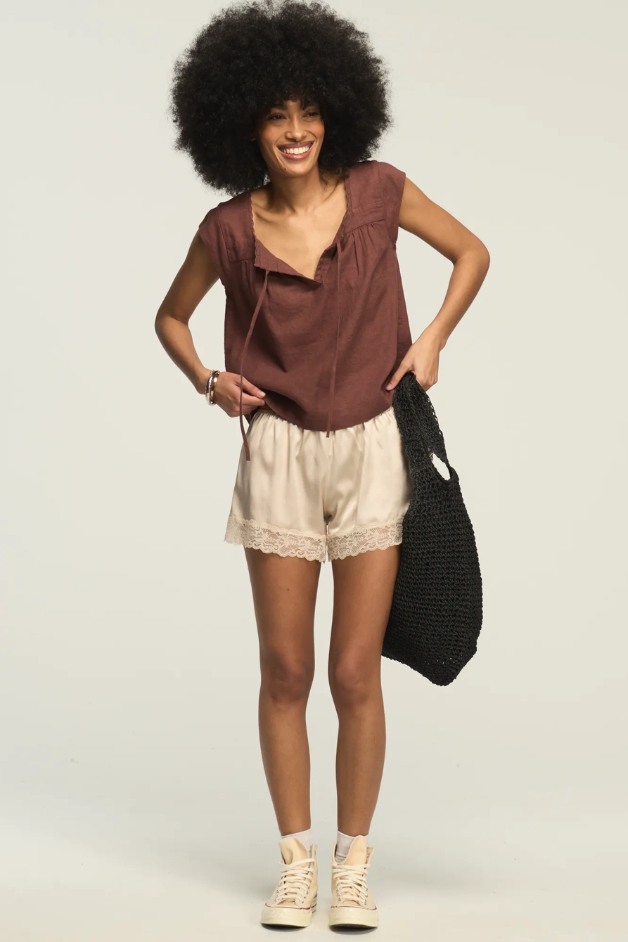 SQUARE NECK NOTCH BLOUSE, image 6