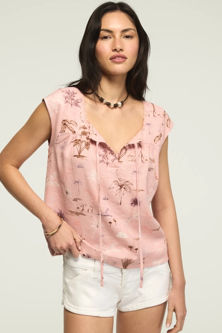 SQUARE NECK NOTCH BLOUSE, image 1