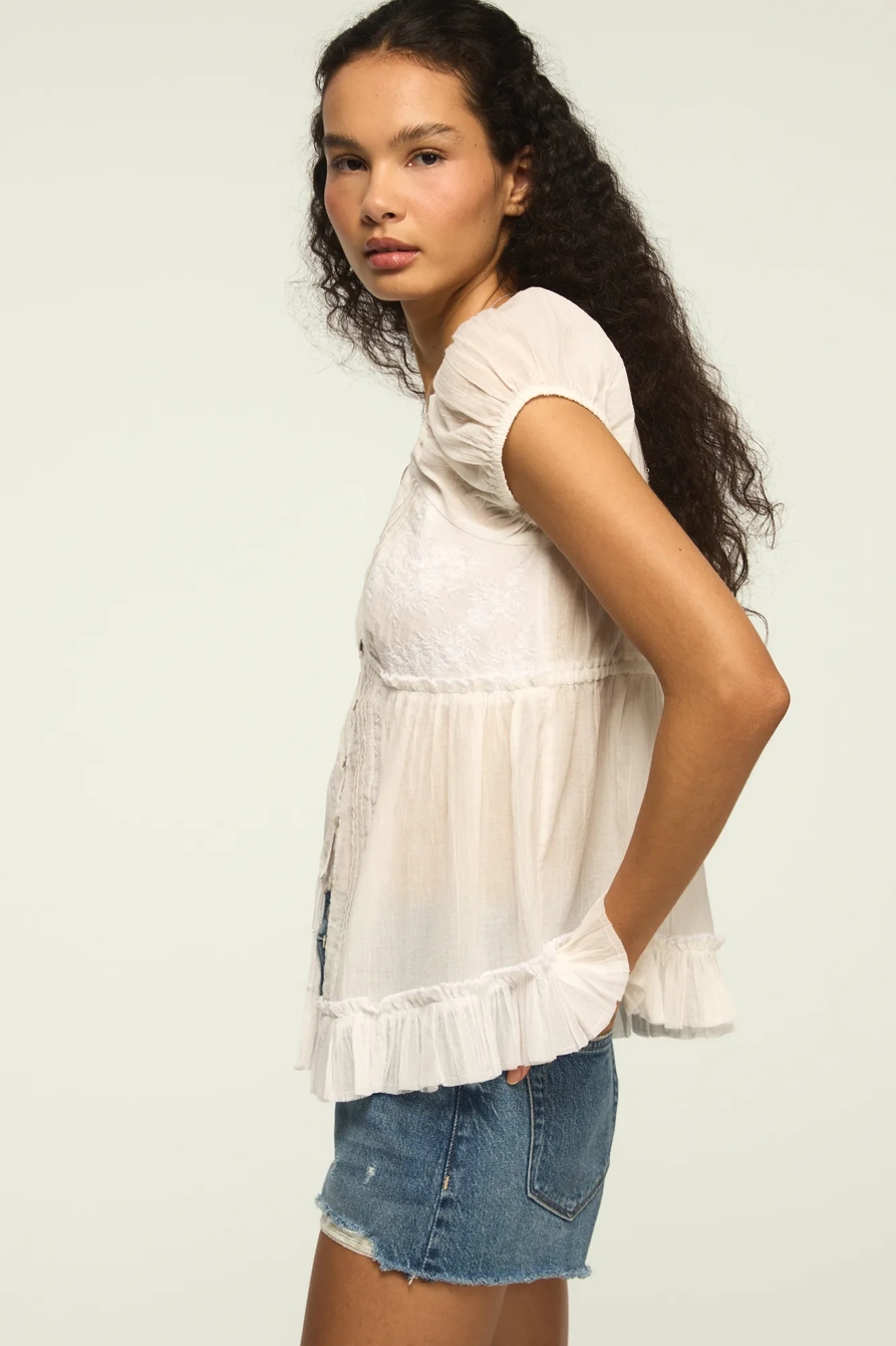 V NECK BABYDOLL TOP, image 4