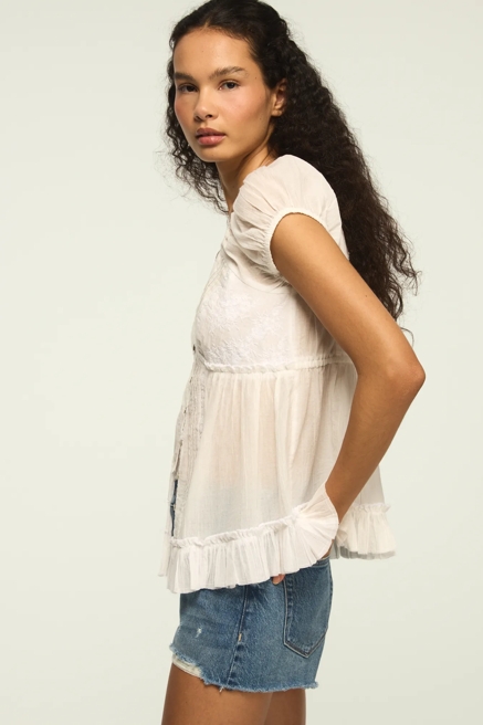 V NECK BABYDOLL TOP, image 4