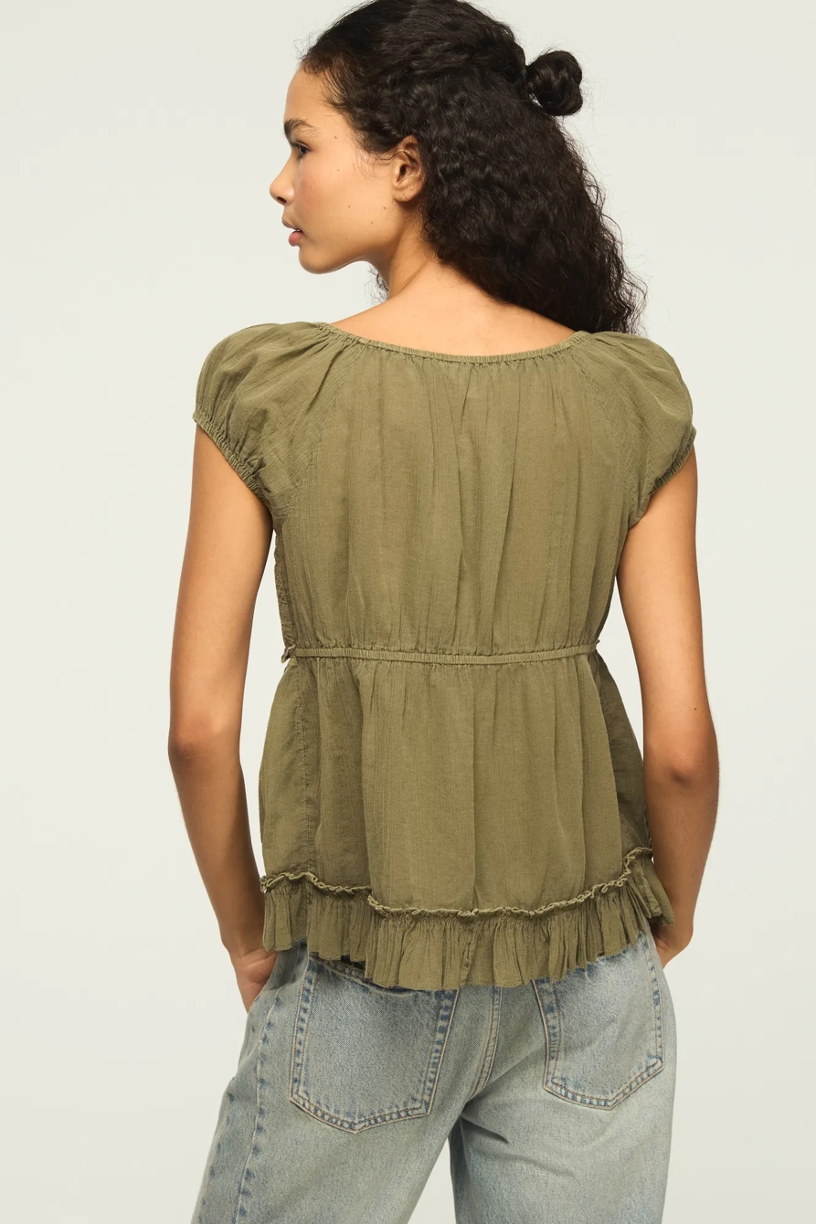 V NECK BABYDOLL TOP, image 3