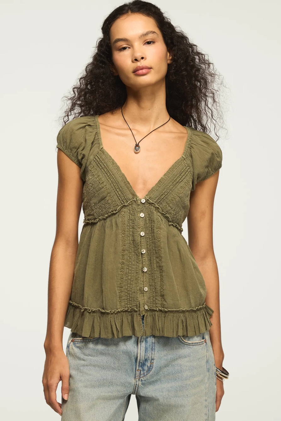 V NECK BABYDOLL TOP, image 5