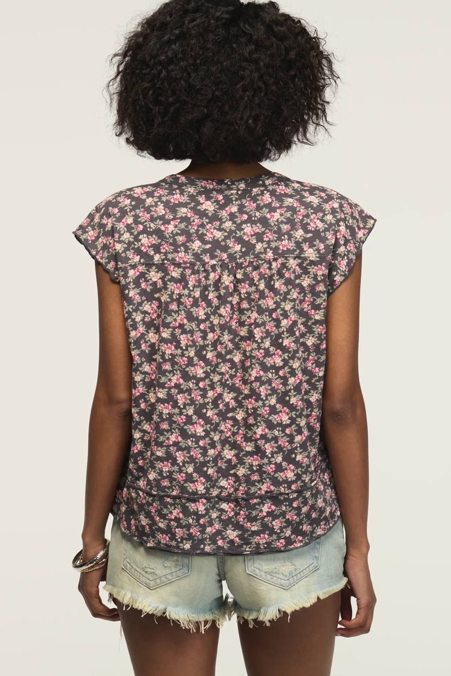 SMOCKED DOLMAN SWING TEE, image 3