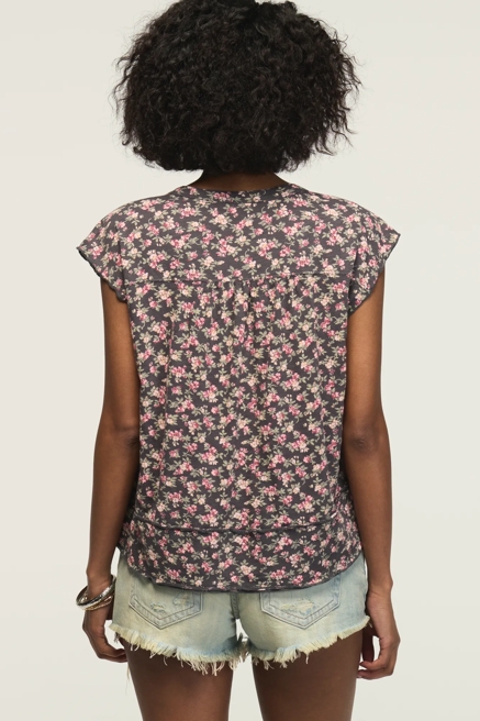 SMOCKED DOLMAN SWING TEE, image 3