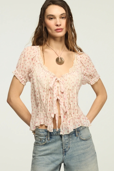 FLOWY RUFFLE SWING TOP, image 1