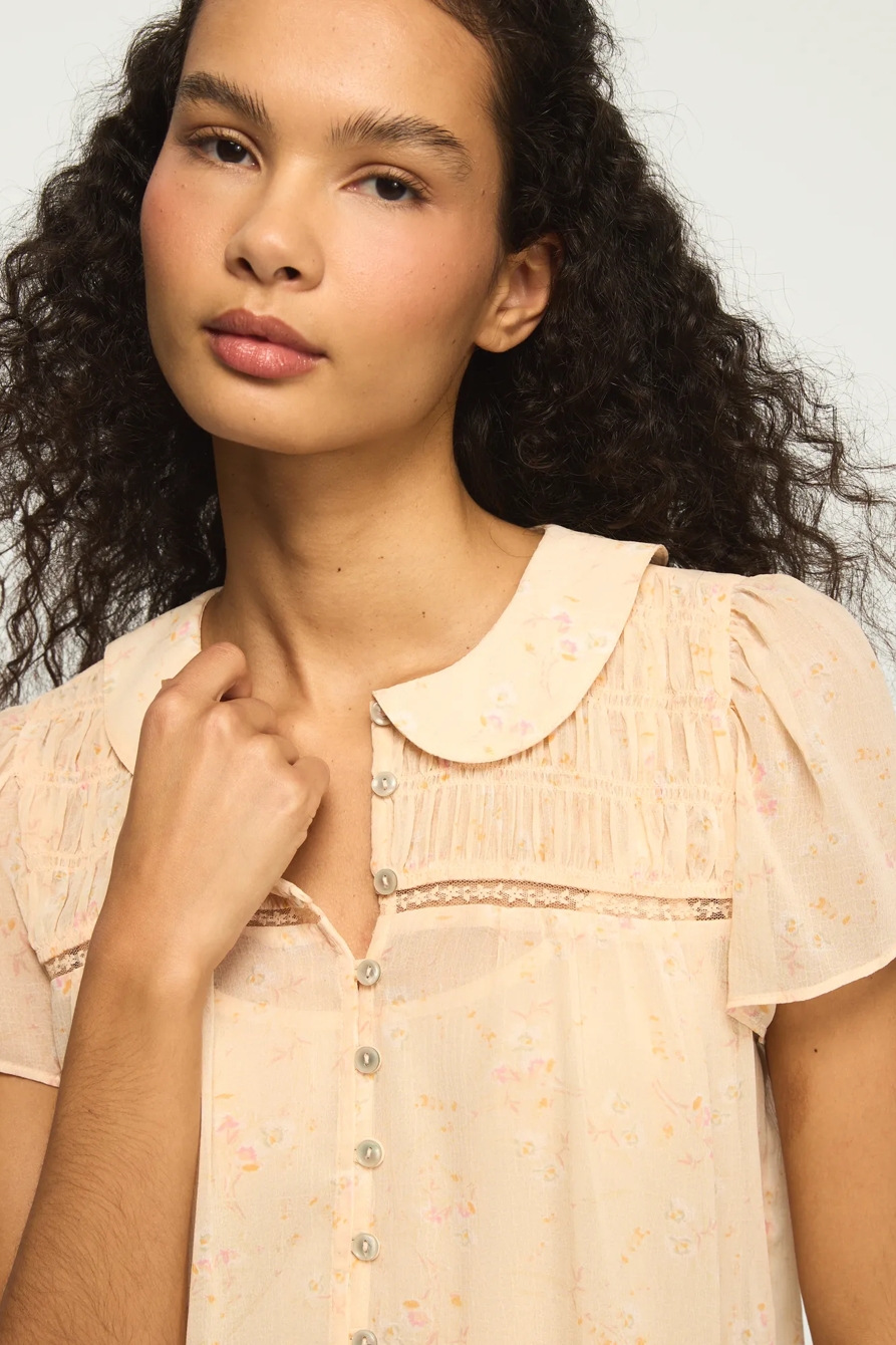 RUCHED HENLEY SWING TOP, image 2
