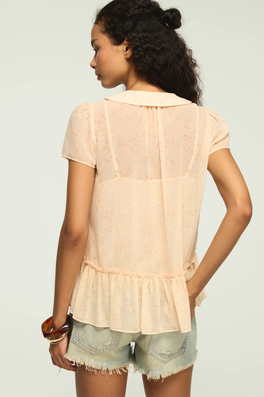 RUCHED HENLEY SWING TOP, image 3