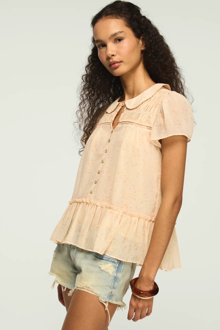 RUCHED HENLEY SWING TOP, image 4